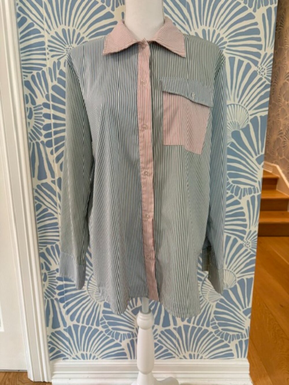 Anthropologie X 4SI3NNA Striped Megan Shirt Size Small - Picture 3 of 7